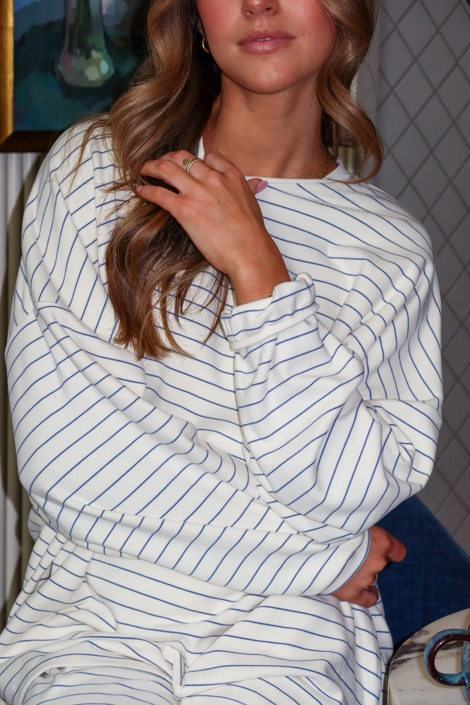 Porter Fleece Stripe Top - Image 8