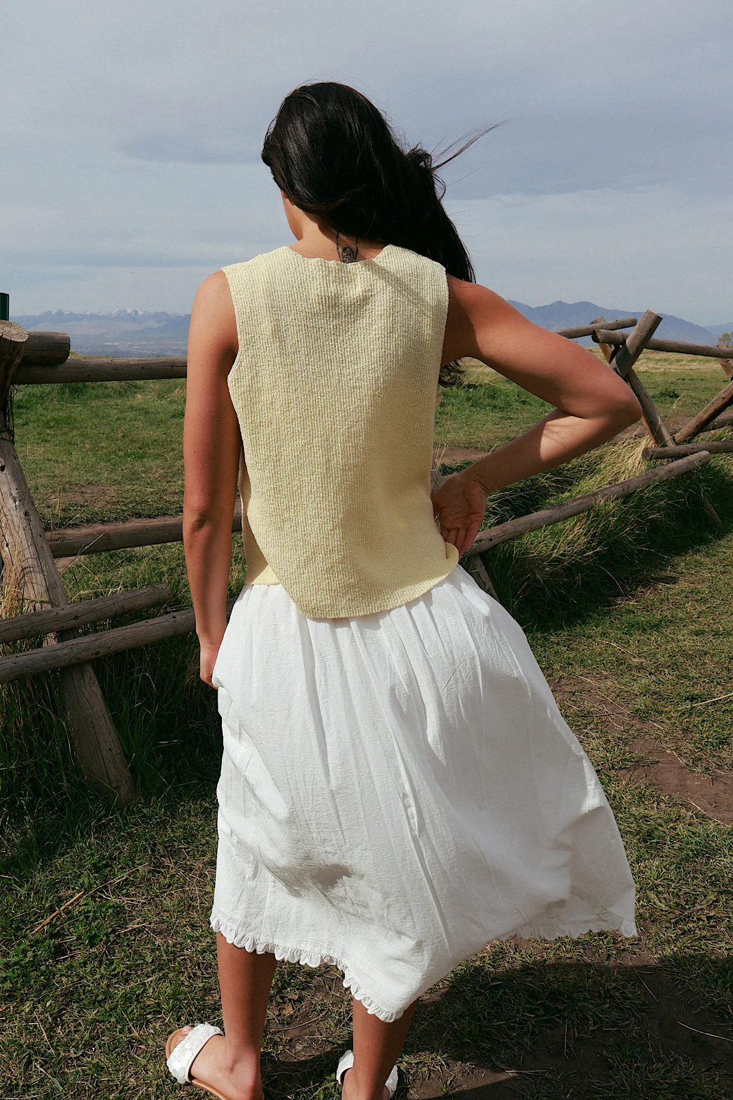 Rae Knit Tank in Butter Yellow - Image 8
