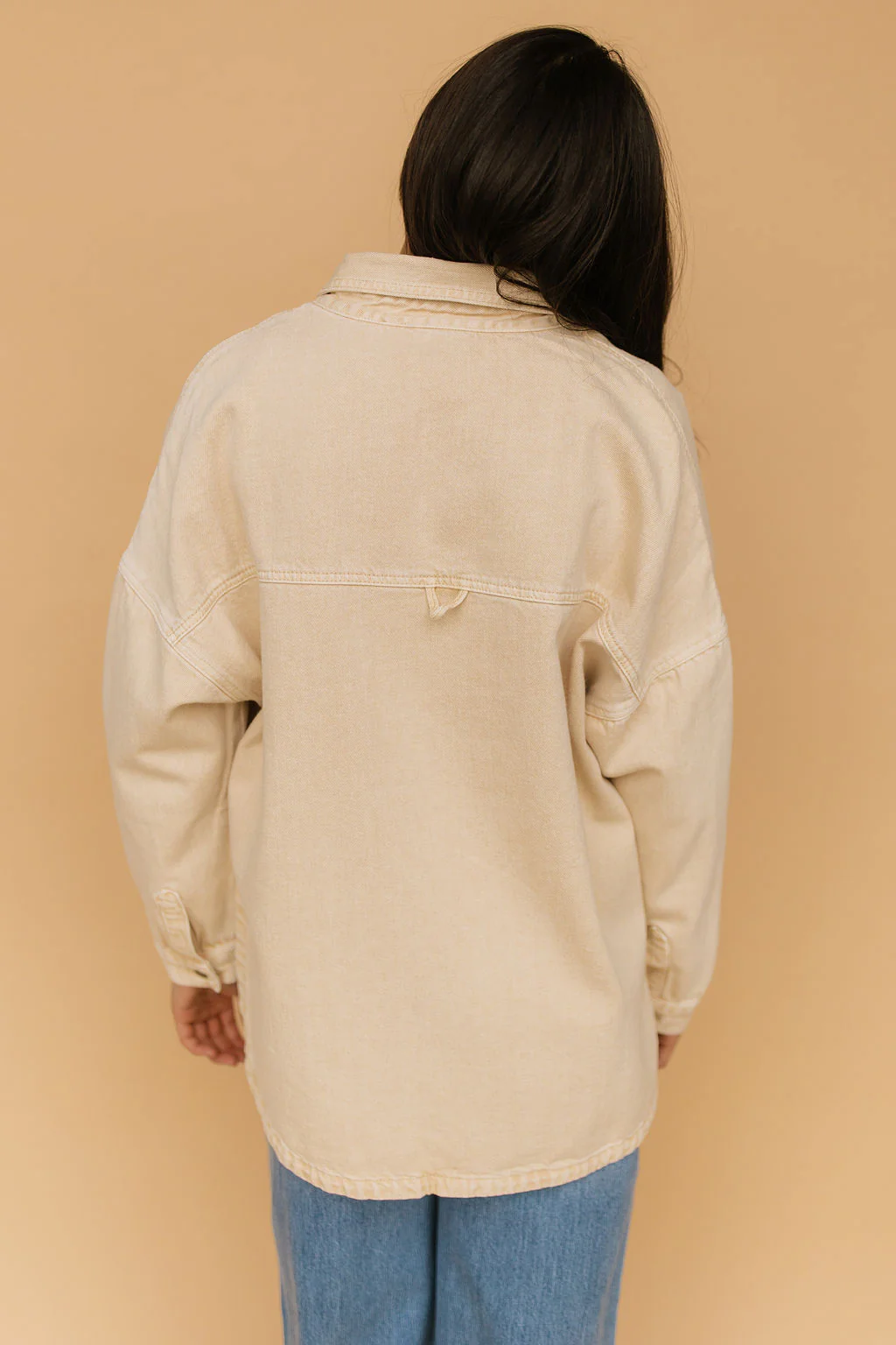 Romy Denim Jacket in Tan - Image 2