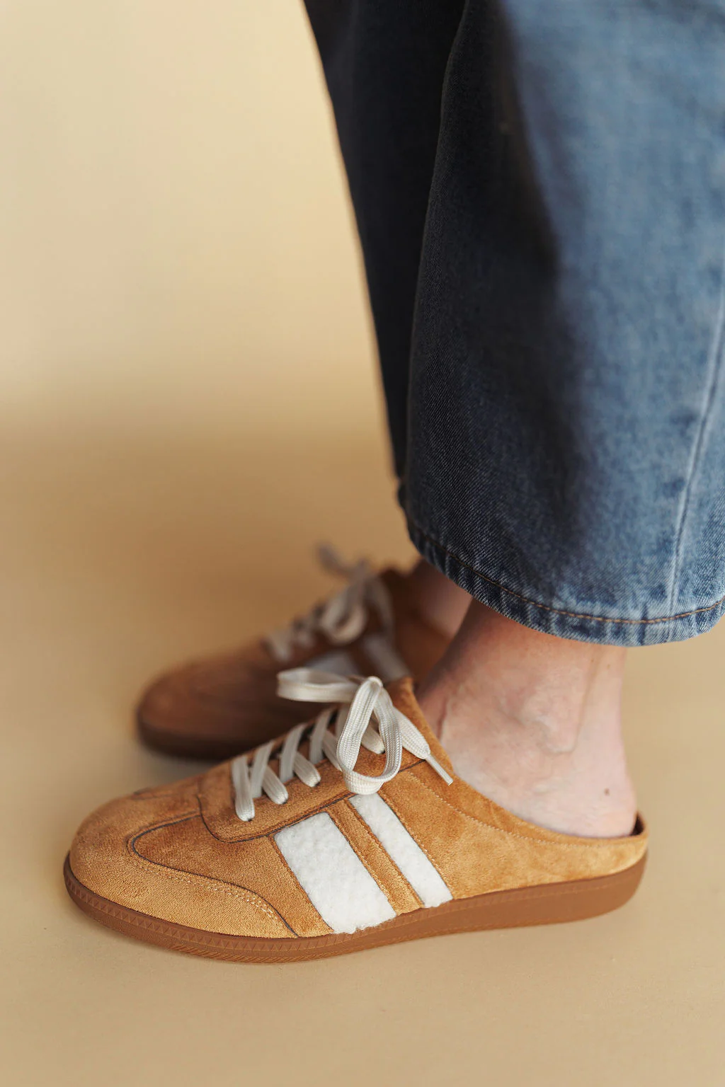 Sandra Mule Sneakers in Camel - Image 3