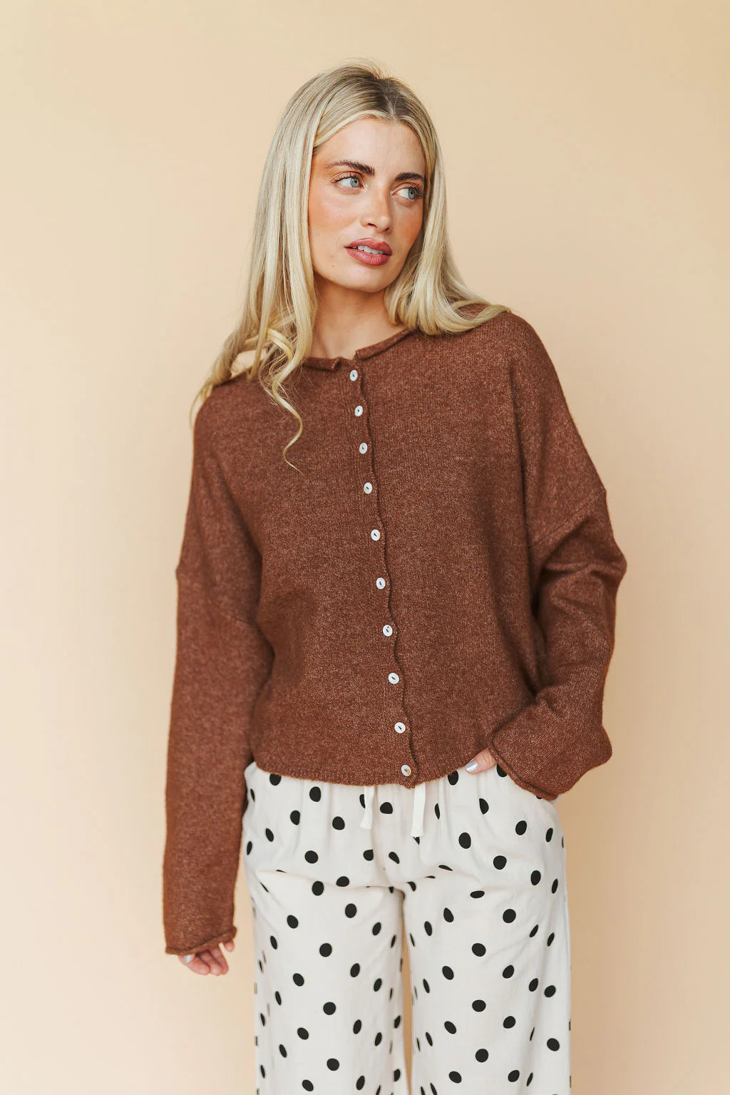 Piper Cardigan in Solid - Image 10