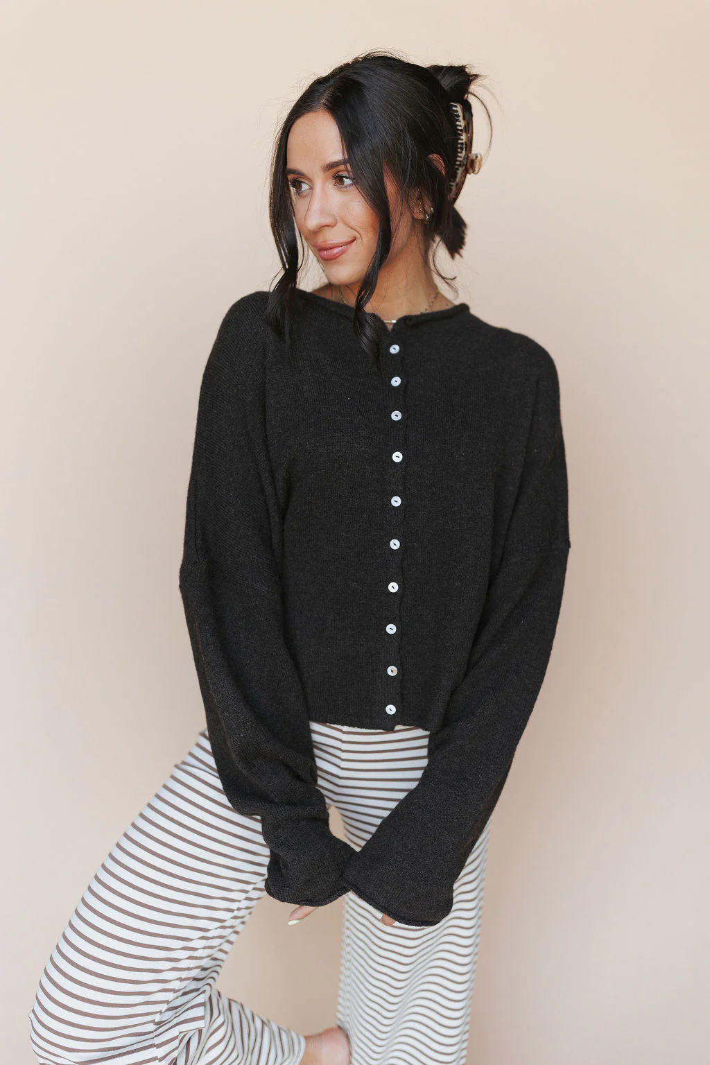 Piper Cardigan in Solid - Image 13