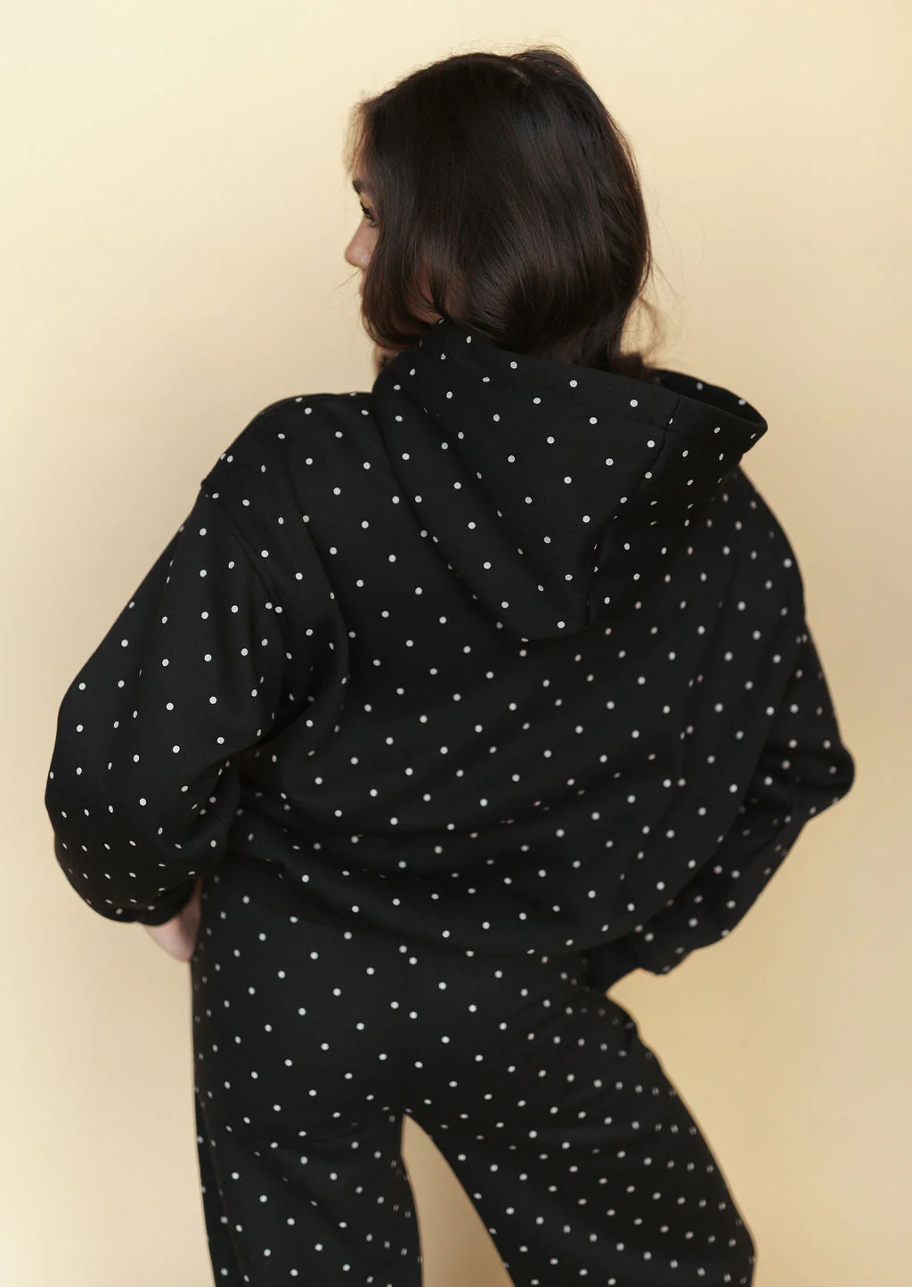 Spot On Polka Dot Hoodie in Black - Image 3
