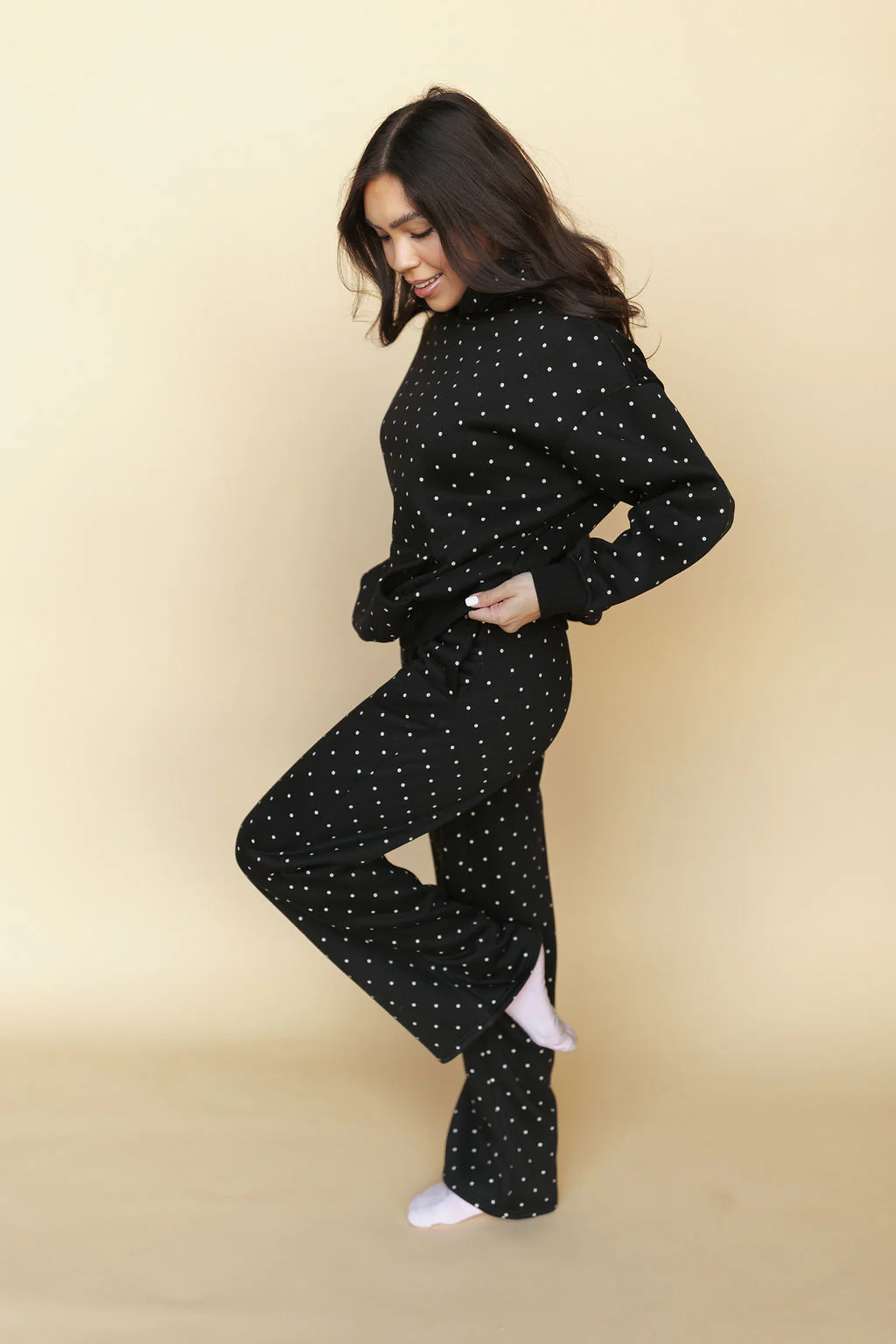 Spot On Polka Dot Pants in Black - Image 2