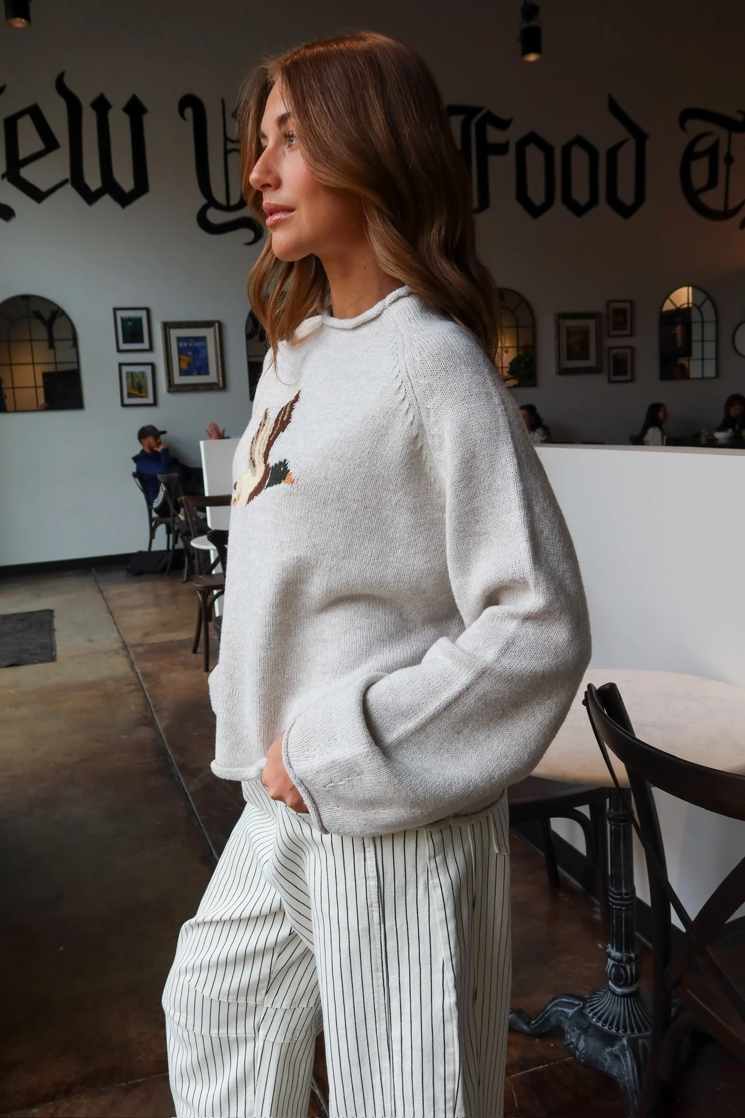 Take Flight Duck Sweater in Heather Oat - Image 4