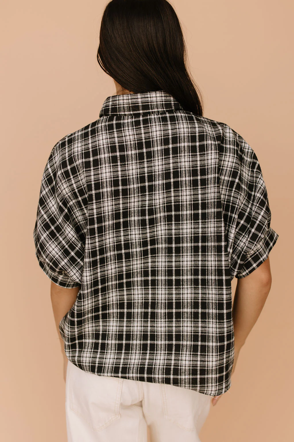Tatum Plaid Button Down in Black - Image 3