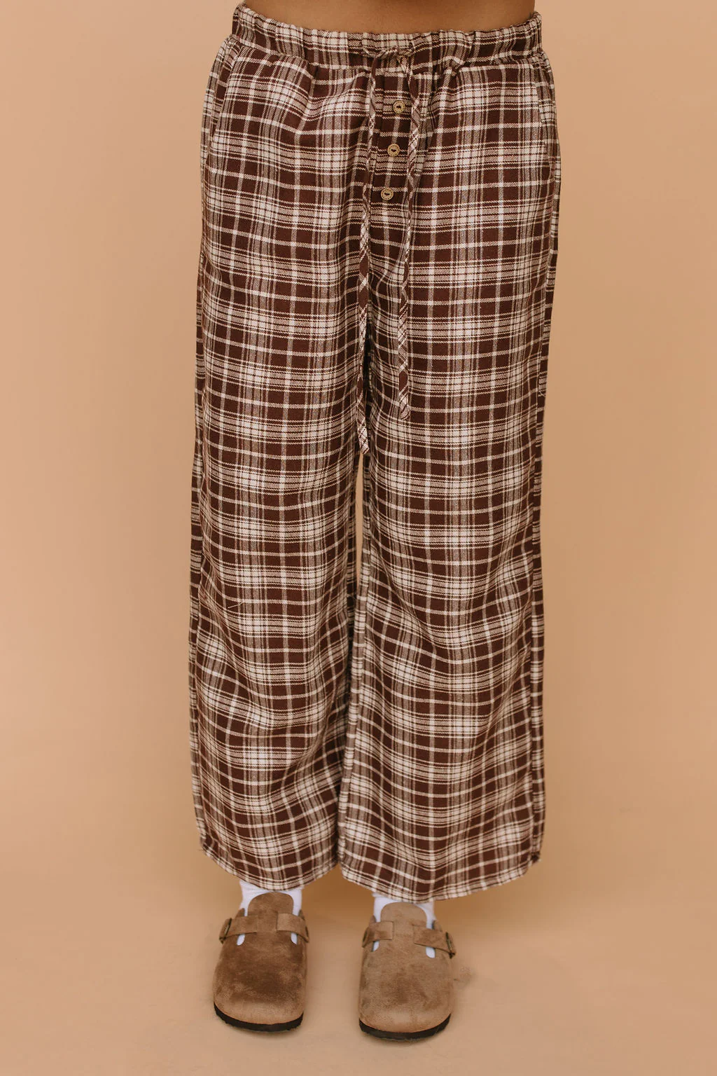 Tatum Plaid Pants in Brown - Image 4