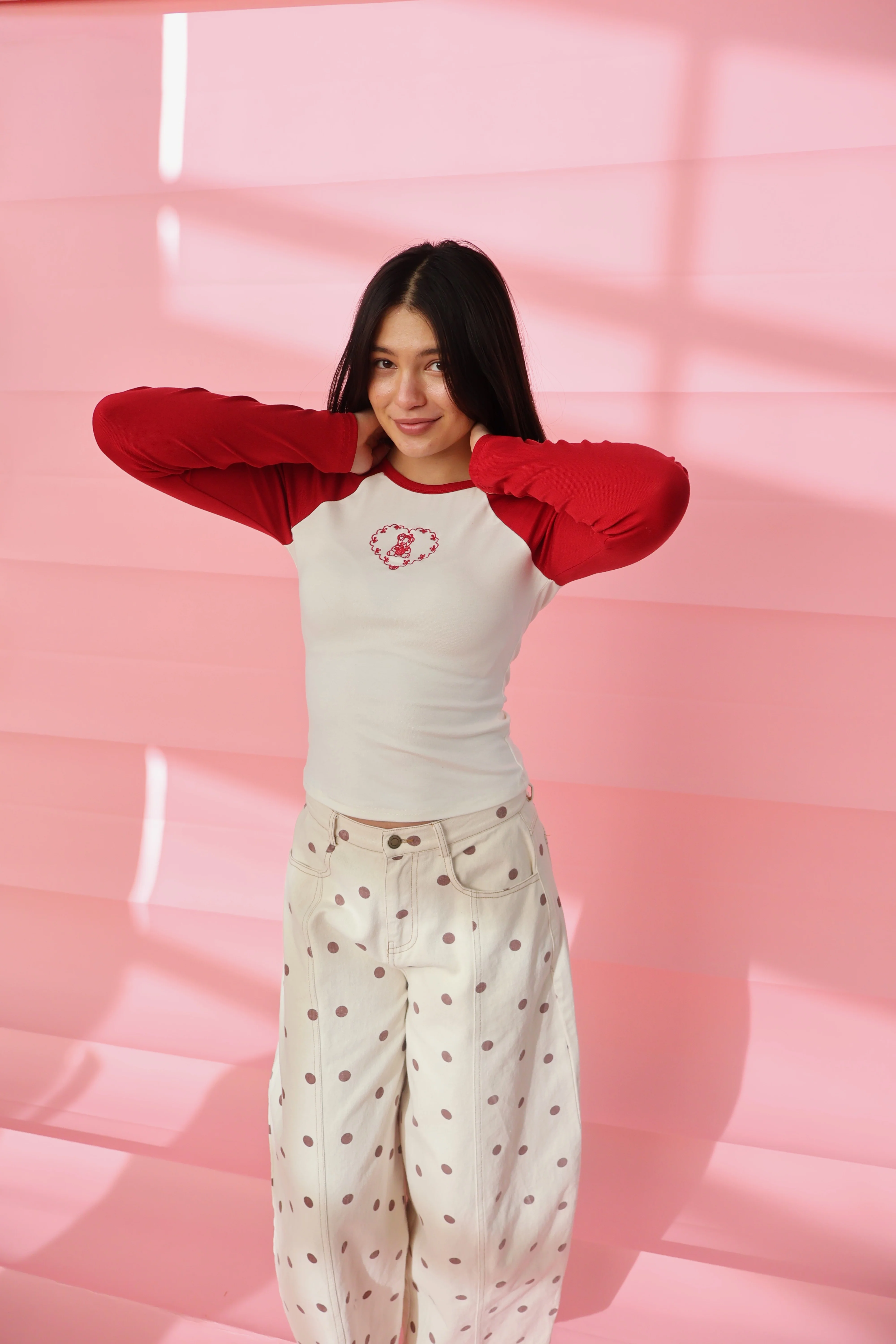 FINAL SALE - Teddy Embroidered Raglan Tee - Image 4
