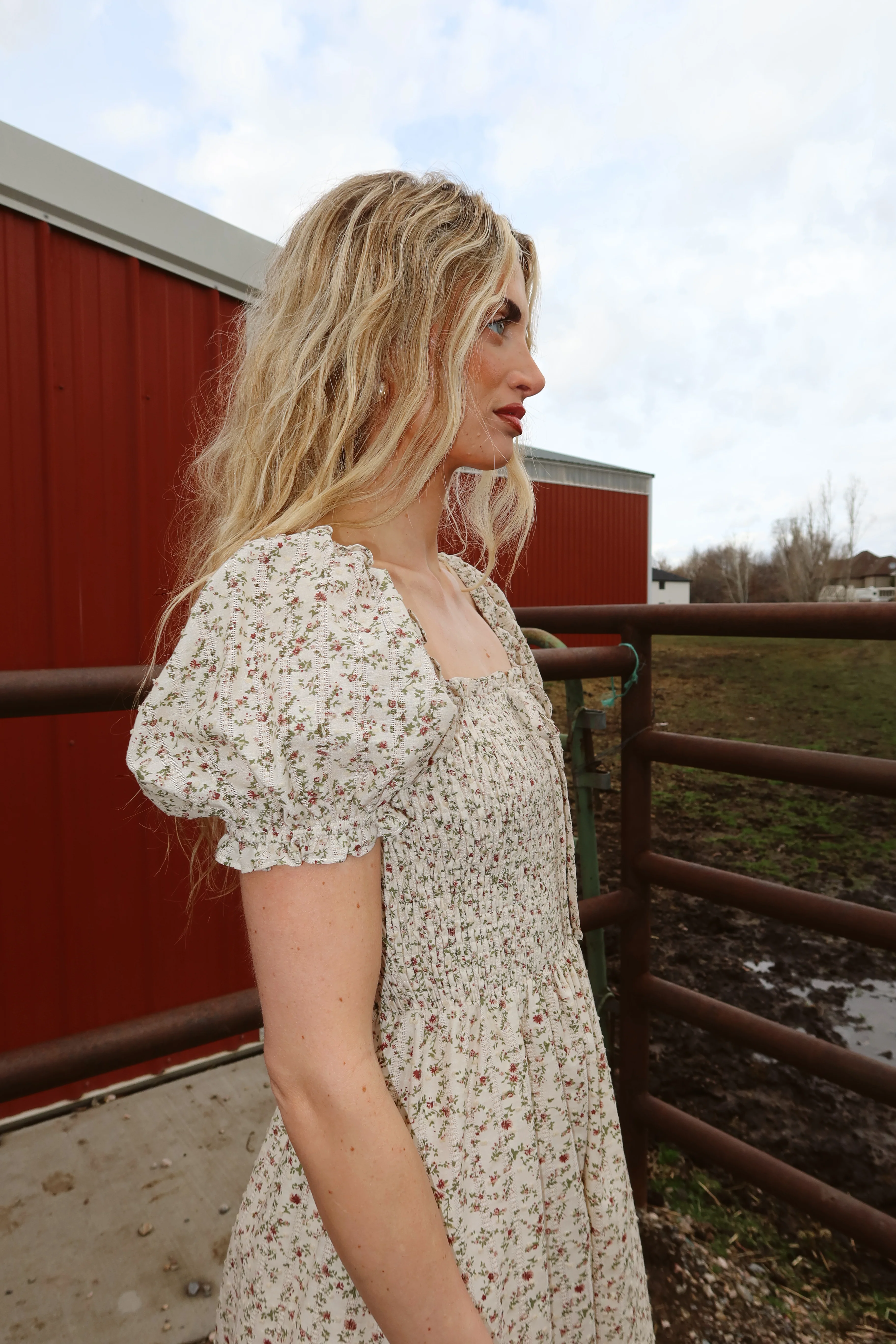 The Brigitte Floral Ivory Midi - Image 5