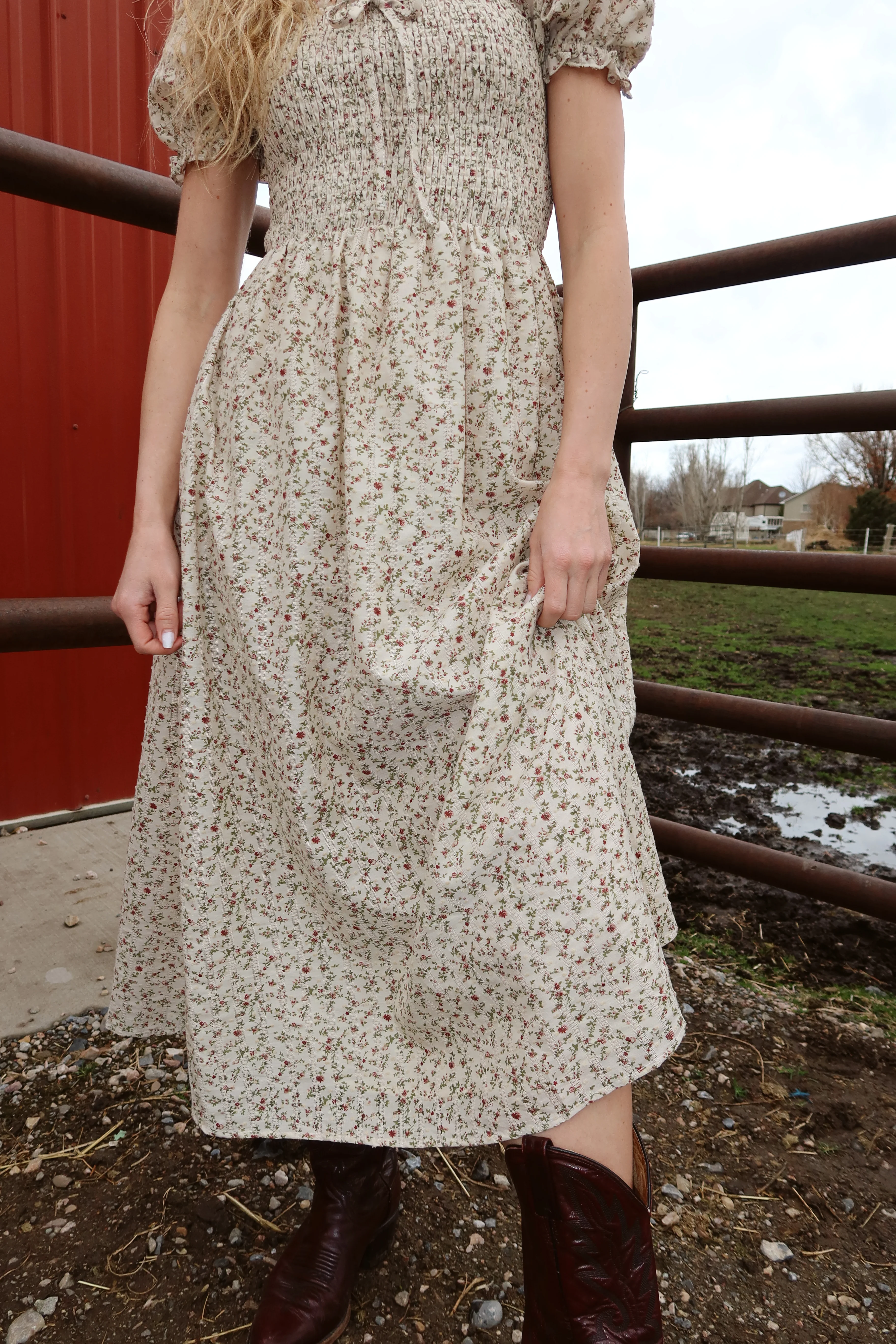 The Brigitte Floral Ivory Midi - Image 7