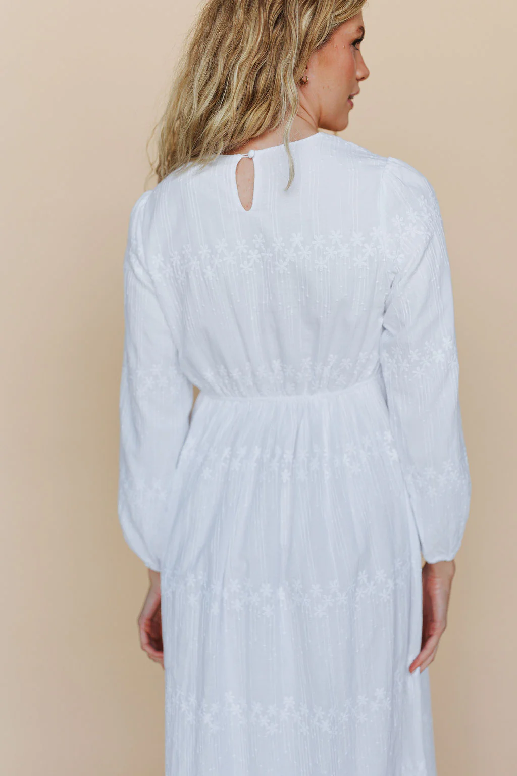 The White Embroidered Cotton Maxi - Image 4