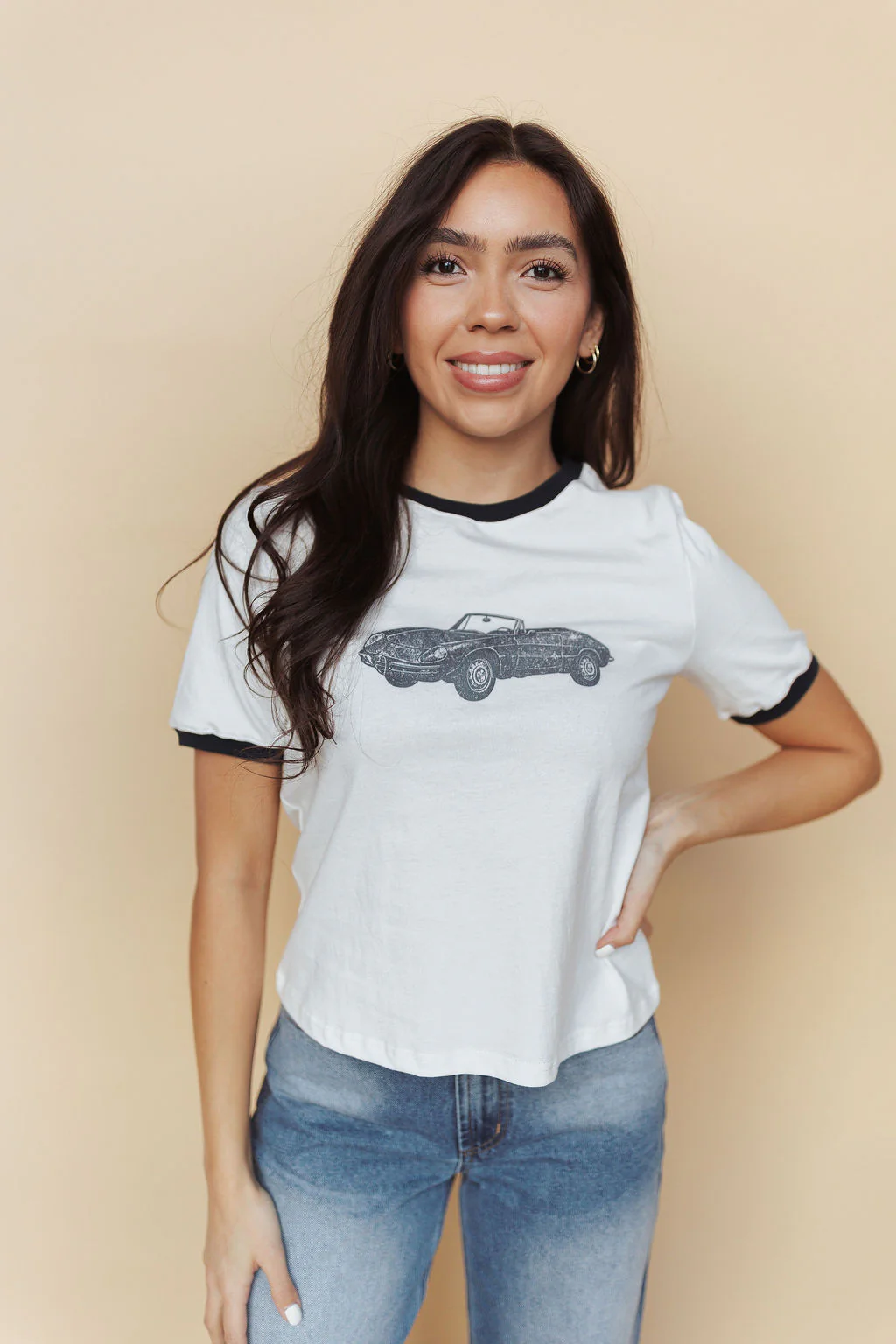 Vintage Car Graphic Tee in Navy - Image 6